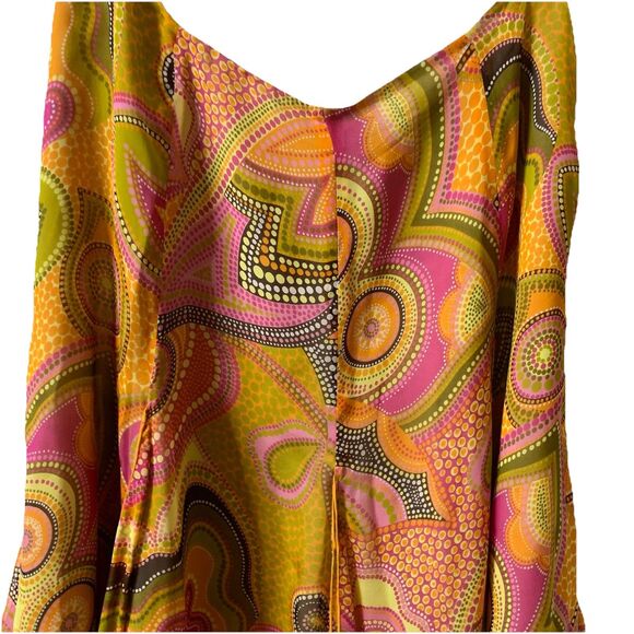 Vtg Dana Buchman Silk 2 Piece Poncho & Skirt Set Italian Fabric Colorful Sz 12/L - Picture 7 of 16
